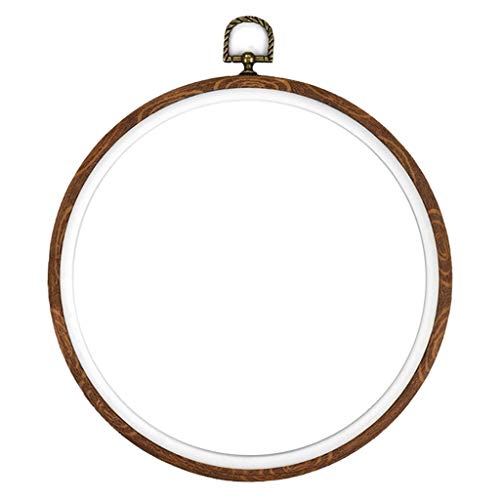 Aro bordado a mano para punto de cruz, marco de bambú, círculo, manualidades, 21,8 cm