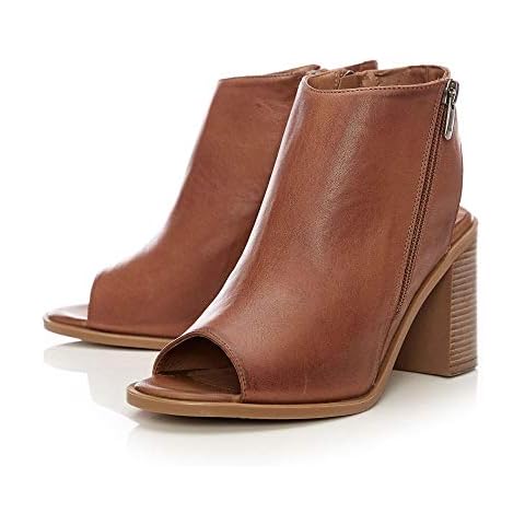 Moda In Pelle Open Toe Block Heeled Boot Cover