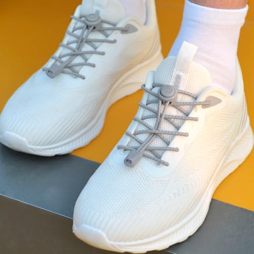 Image of RJ-Sport Tieless Elastic Shoe Laces - Heavy Duty No Tie Shoelaces for Kids and Adult with Strong Lock and Speed Shoestrings