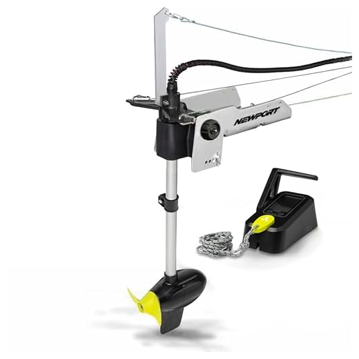 Newport Vessels NK180 Kayak Trolling Motor w/Mounting & Steering Bracket Kit 1.8hp Equivalent Brushless Motor Compatible w/ 24V Lithium, AGM, or Lead Acid Deep Cycle Batteries (Battery Not Included)