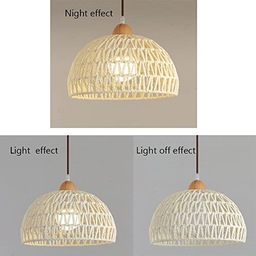Lámpara colgante de cuerda de cáñamo para iluminar cocinas oscuras 6