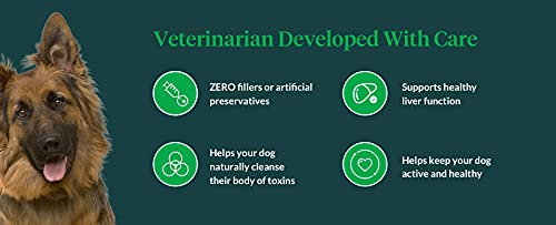 Ultimate Pet Nutrition Canine Detox, Liver Antioxidant Environmental Support Supplement For Dogs, 30 Chewable Tablets #TOP4