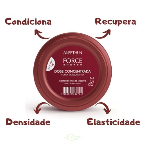 Kit Force System Aneethun Shampoo, Máscara e Dose Fortalecedora. Fortalece, Hidrata, Combate a Queda