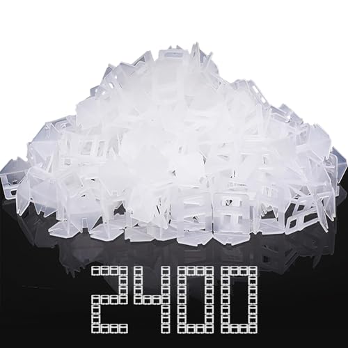 DGSL Tile Spacers 2400 Pcs Tile Clips, Tile Leveling System Clips 1/32 Inch