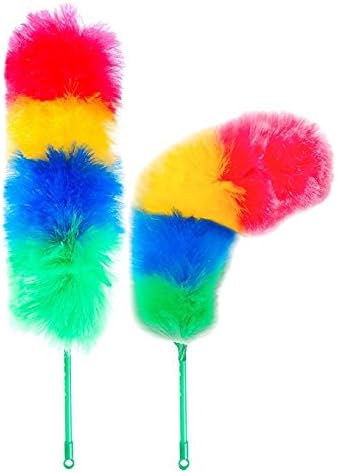 Kitchen + Home Large Static Duster - 27" Inch Electrostatic Feather Duster attracts dust Like a Magnet! Rainbow