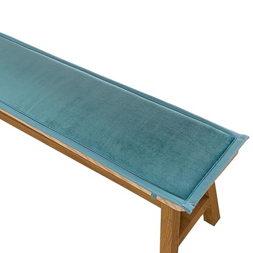 JORTUIO Cojines para Banco Exterior/Interior 120x40,100x50,80x40,100x40 cm,Cojin para Banco Zapatero 5 cm de Grosor Antideslizante Palet Comedor Columpios Cocina Oficina(Lake Blue,170x40x2.5cm)