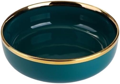 Dinner Sets Gilt Rim Green Ceramic Plate Steak Food Plates Bowls Ins Dinner Dish Luxurious Porcelain Dinnerware Set for Family Hotel8 inch Bowl 1pcs