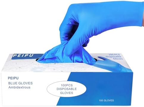 PEIPU Nitrile Gloves Disposable Gloves,Powder Free, Cleaning Service Gloves, Latex Free