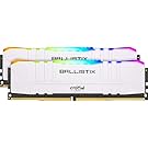 Crucial Ballistix BL2K16G36C16U4WL RGB, 3600 MHz, DDR4, DRAM, Memoria Gaming Kit per Computer Fissi, 32 GB (16 GB x2), CL16, Bianco