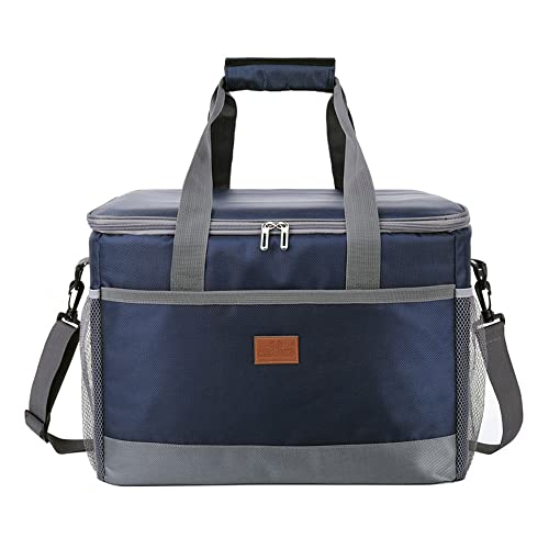 Bolsa Nevera, 36L Bolsa Térmica Grande, Bolsa Termica Comida, con Bandolera Ajustable, Alta Capacidad, para Picnics Familiares, Campamentos, Playas, Viajes en Automóvil y Trabajo