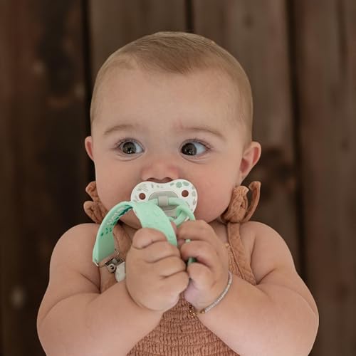 Image of 2-Pack Pacifier Clip Set for Baby Boys - Silicone Pacifier Clips + Holder Case | Keep Pacifier Clean & Secure | Perfect for Stroller & Diaper Bag (0-12 Months)