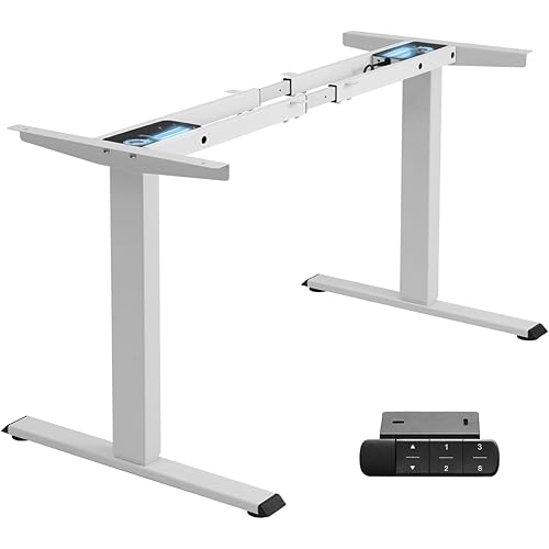 TOPSKY Dual Motor Electric Adjustable Standing for up to 70.8”x31.5” Table Tops, 225 lbs Weight Capacity, Computer Desk for Home and Office (White Frame only)