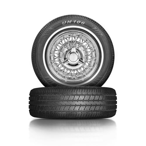 Set of 2 (Two) Travelstar UN106 All Season 18mm White Wall Radial Passenger Car Tire - 205/70R15 96T 205/70/15 (Tire Only)