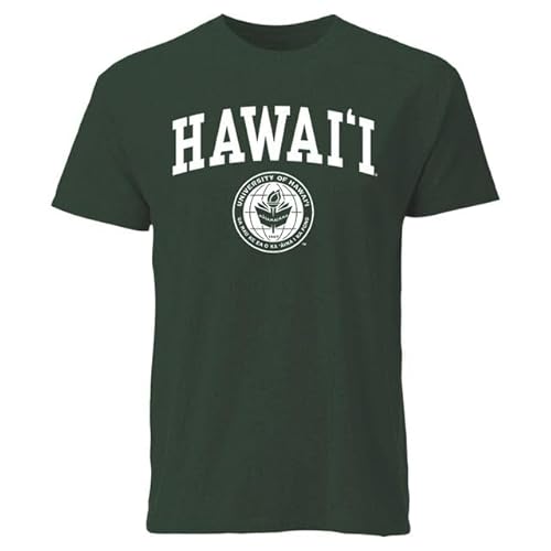 Barnesmith University of Hawaii UH Warriors Short-Sleeve T-Shirt, Heritage, Hunter Green, Large