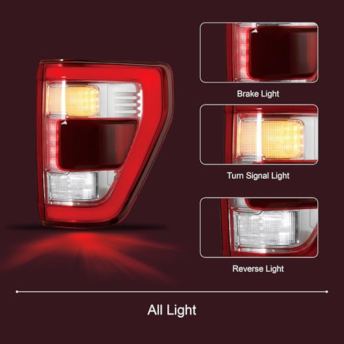 Chrome LED Tail Lights w/Blind Spot Compatible With 2021-2023 Ford F150 by AutoZest - Used condition - Image 5