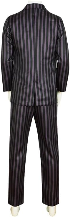 Vista 3 de Disfraz de Gomez para hombre, traje familiar a rayas para adultos