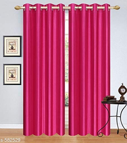 JK Creation Designs Room Darkening Polyester Plain Long Crush Dark Pink Long Door Curtains Set of 2||9ft (B08LSWWYGR) Amazon Price History, Amazon Price Tracker