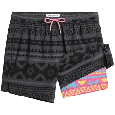 maamgic Mens 5 Inch Stretch Quick Dry Swim Shorts Cover