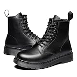 [Shoton] メンズ サイドジッパー ブーツ メンズ 秋 冬用 滑り止 冬靴 男性 厚底 ワークブーツ ビジネスシューズ エンジニアブーツ 軽量 作業靴 編み上げ 防水 ショートブーツ