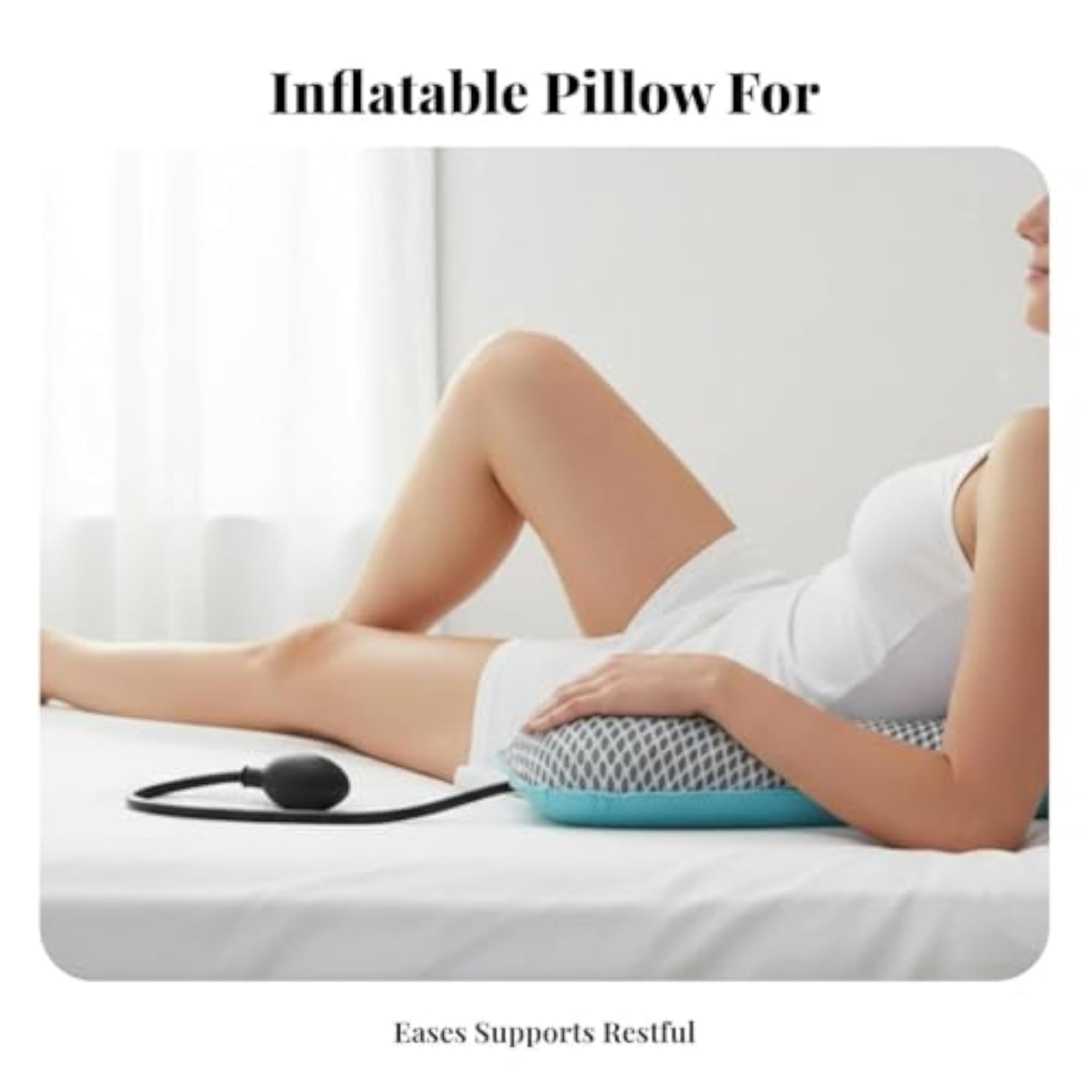 Adjustable Height Inflatable Waist Cushion for Support