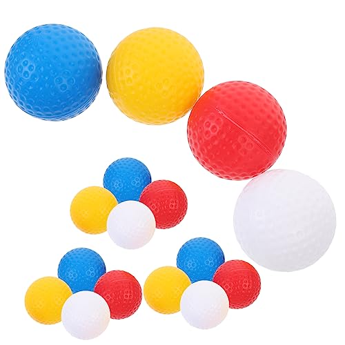 BELLIFFY 16pcs Men's Plastic Practice Balls Wear-Resistant Training for Golfing