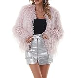 QUENTY PIELIES Faux Fur Coat Women’s Jacket Shaggy Outwear Long Sleeve Warm Winter