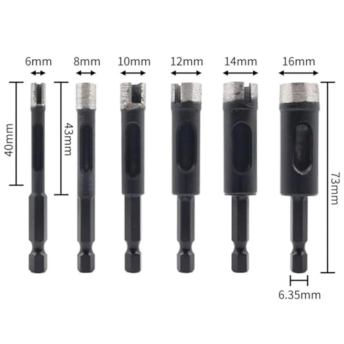 Foret verre 10mm à tige hexagonale pour installer vos accessoires