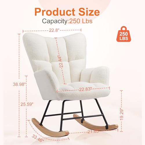 Sweetcrispy NCSW3-25-BG Rocking Chair Nursery thumb #1