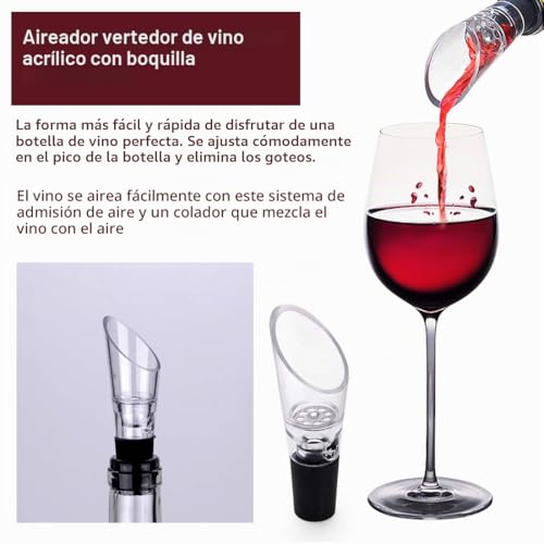 Miniatura 5 de Zbpasl Juego De Sacacorchos En Caja De Madera Regalo, Abridor De Vino De Lujo, Juegos De Sumiller De Vino Con Abridor De Botellas, Cierres De Vino, Accesorios De Vino Estilo 03