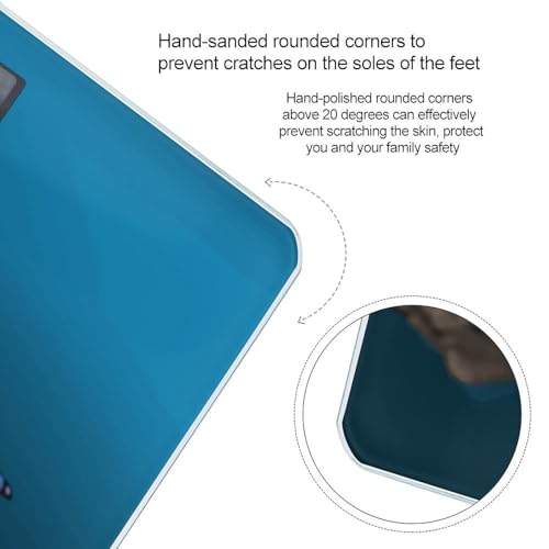 Báscula digital de baño con vidrio templado y pantalla LED miniatura 4