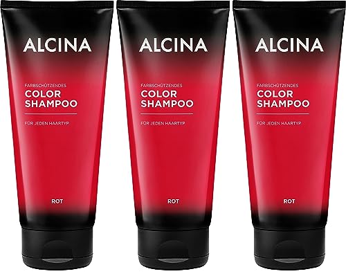 Shampoing rouge Alcina cheveux colorés soin pigmentant lot de 3