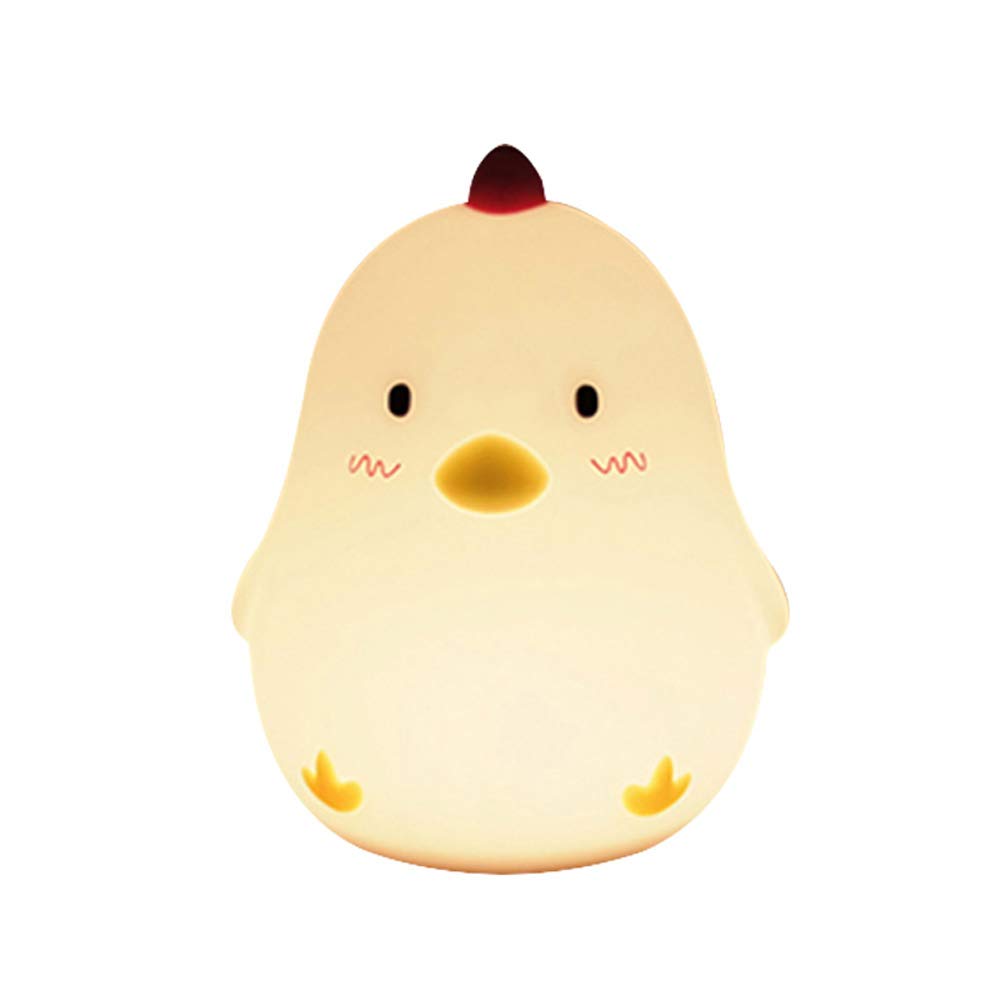 Silicone Night Light, Cartoon Multifunctional Early Chicken Wake Up Light, Creative Bedside Atmosphere Light, Charging, Silicone, With Alarm Clock Snooze