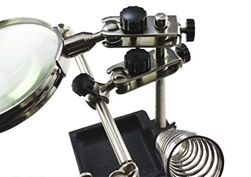 Lupa Lupa de Escritorio Manos Libres Diseño de Cuello Ajustable Base Resistente de Alta claridad para Manualidades de Hobby Lectura Soldadura Inspección