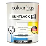 colourPlus 2in1 Buntlack Seidenmatt (750ml Reinweiß/Weiß RAL...