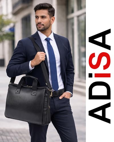 Image of ADISA Laptop Messenger Office Bag Briefcase for Work for Men