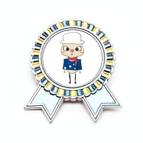 Broche drapeau de l'Australie médaille souvenir de Canberra en métal