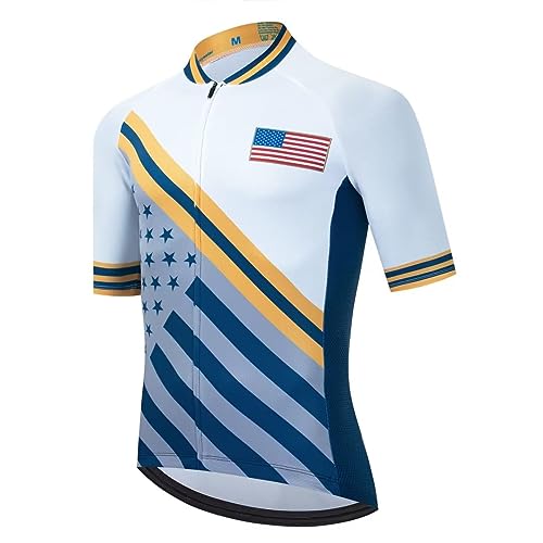 Bikingbros Men's Cycling Jersey - Polyester Black Cycling Clothing - Mountain Bike Jersey Short...