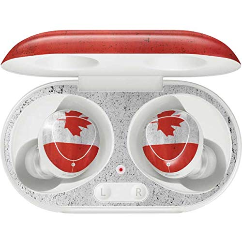 Skinit Decal Audio Skin Compatible with Galaxy Buds+ - Officially Licensed Skinit Originally Designed Canada Flag Distressed Design