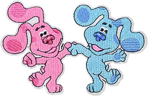 Blue Dog Clue Cartoon 5 Inches Wide Embroidered Iron on Patch
