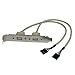 Startech.Com 2 Port Usb A Female Slot Plate Adapter