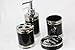 Produktbild amara-global Bad Set 4 TLG. Badezimmer Seifenspender WC (SCHWARZ-70491)