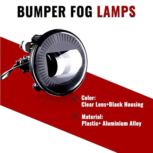 41eIDTue0KL. SL500  - HECASA LED Fog Lights Compatible with 2007-2019 Chevy Avalanche Suburban Tahoe GMC Yukon Acadia Canyon Pontiac G8 G6 Ford Mustang Explorer Escape Hybrid, Pair Fog Lamps Clear Lens