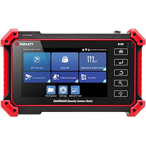 Triplett 8150 CamView IP Pro 5 CCTV Security Camera Tester with 5" Touchscreen - 4K / 1080P IP, Analog, TVI, CVI, AHD Cover