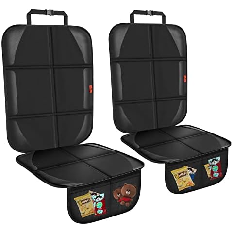 XHYANG Car Seat Protector,Auto Car Seat Protectors Baby Carseat Waterproof & Durable 600D Fabric for Child Baby Car Seat Mat Vehicle Pet Cover 2 Storage Pockets (2 Pack) Cover