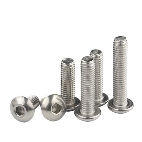 100��/���b�g M2 M2.5 M3 M4 M5 304�X�e�����X�| �Z�p�Z�p�\�P�b�g�{�^���w�b�h�X�N�����[�{���g �ی^�t���b�g�X�^���h�I�t QAICHFKS(14mm x100pcs,M6)