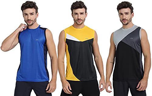 Image of FTX Men's Dri-Fit Round Neck T-Shirt - Charcoal, Royal Blue, Black (709 7-709 9-709 12)