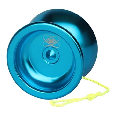 Yoyo King Watcher Metal Professional Yoyo with Ball Bearing Axle and Extra String Metallic Blue Cover