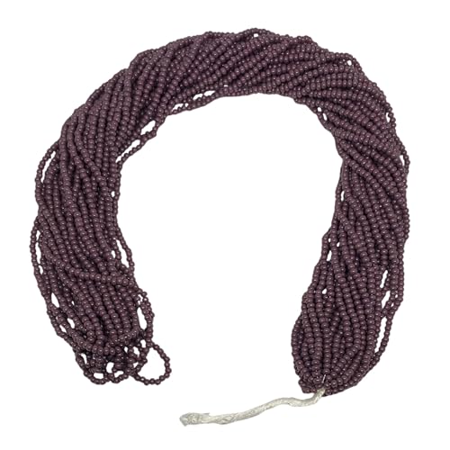 Czech 11/0 Glass Seed Beads - 12 String Hanks, Total10 Colors (Plum)