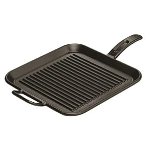 Lodge BOLD Pre-Seasoned Cast Iron Grill Pan, Design-Forward, 12 Inches