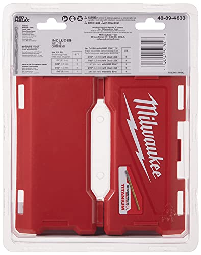 Milwaukee's 48-89-4633 Shockwave Titanium Red Helix Drill Bit Set (10-Piece) #TOP2